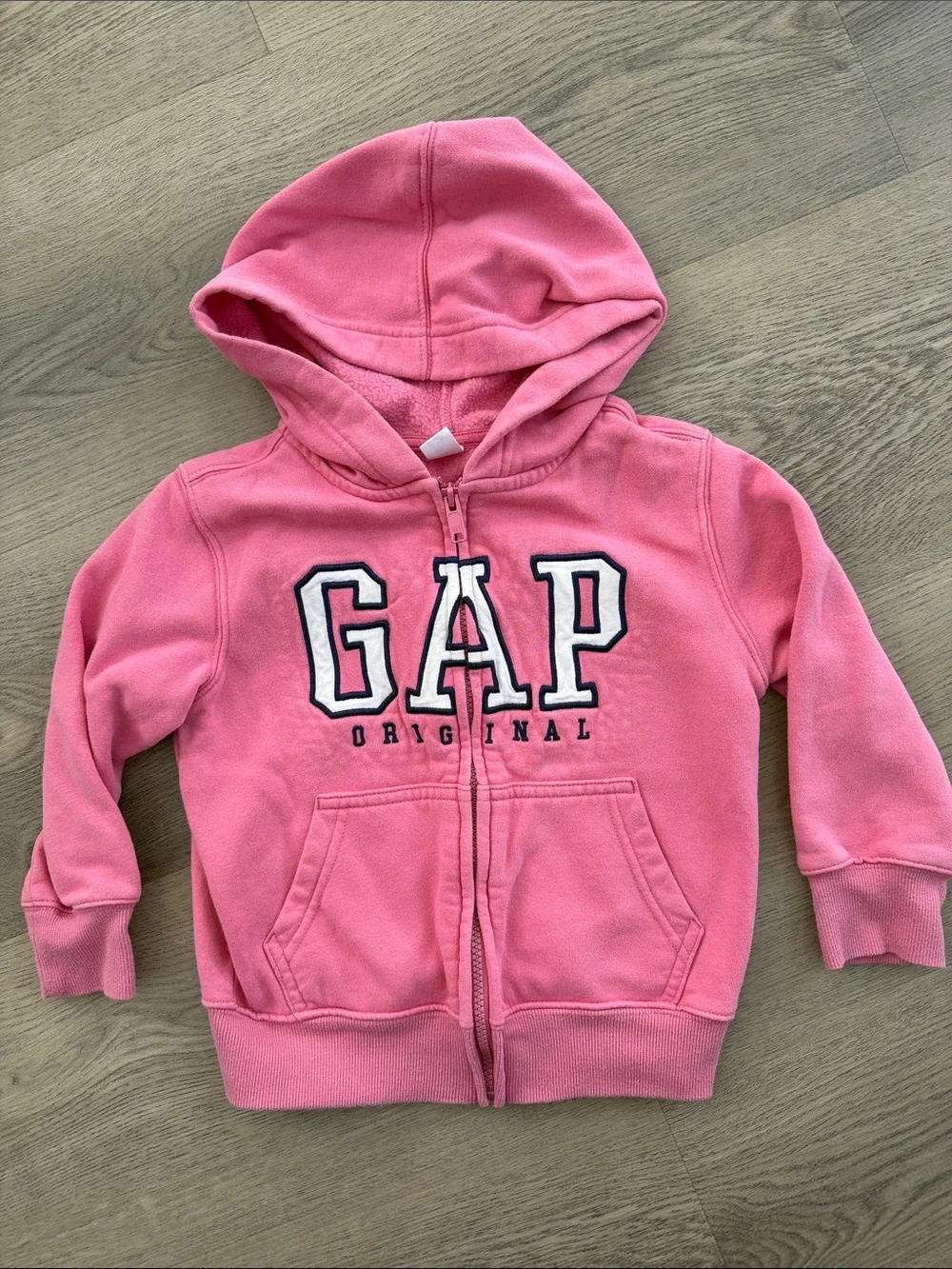 GAP Pink Hooded Zip Sweatshirt with Logo